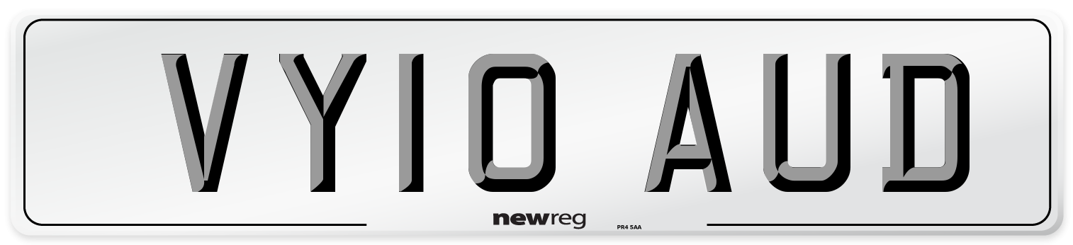 VY10 AUD Number Plate from New Reg